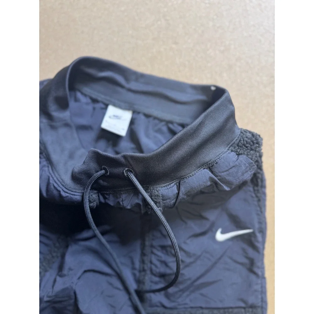Nike Sherpa Trim Track Pants Black Athletic Joggers Women's Size S‎ $89